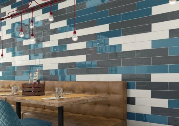 Cosmopolitan Blue 4x16 Glossy Ceramic Wall Tile