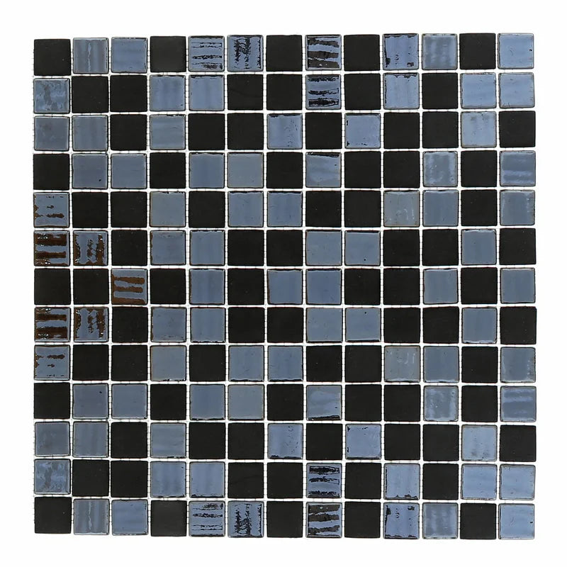 Cosmos Negro 12 1/4x12 1/4 Glass Blend Mosaic