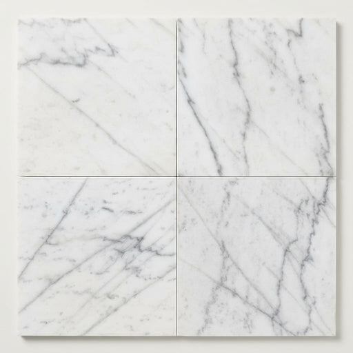 Cosmos White Marble Tile 18x18 Honed close-up