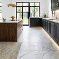 Cosmos White Marble Tile 18x18 Honed — Kitchen floor