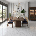 Cosmos White Marble Tile 18x18 Honed — Living Room floor