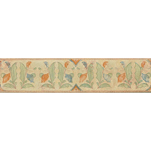 Cotto Nature Tira Versilia 14x3 Hand Painted Porcelain Liner Trim