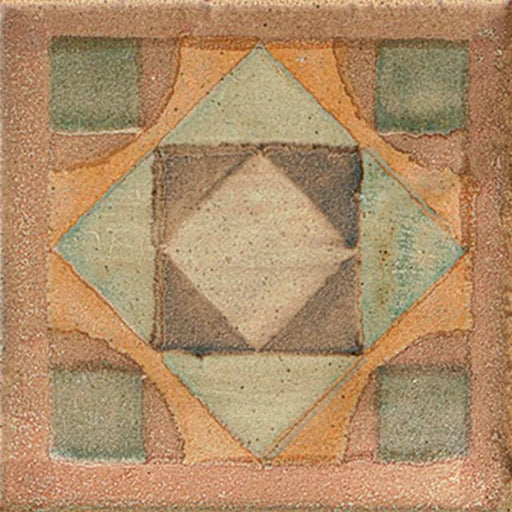 Cotto Nature Tira Volterra Hand Paint 3x3 Dot Porcelain Trim
