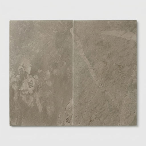 Country Grey 16x24 Brushed Limestone Tile close-up