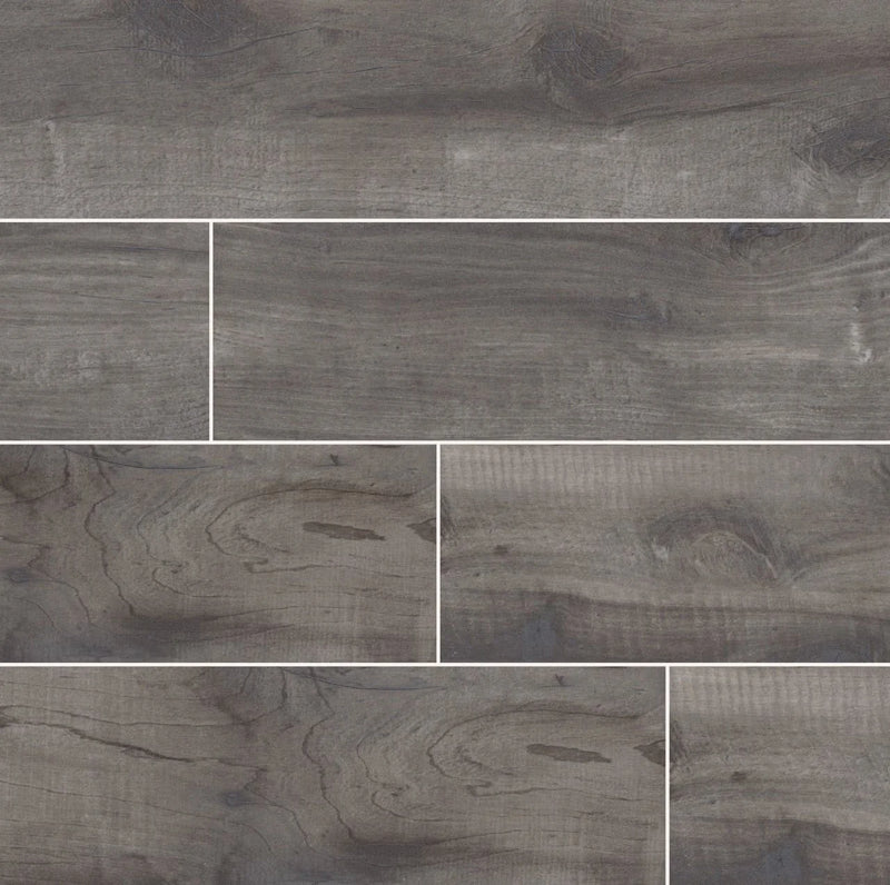 Country River Mist 6x36 Matte Porcelain Wood Look Floor Tile