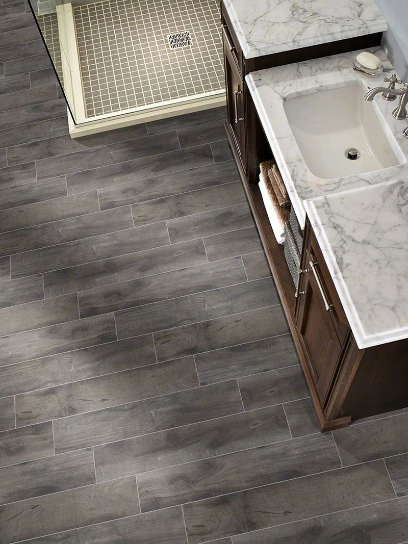 Country River Mist 8x48 Matte Porcelain Wood Look Floor Tile