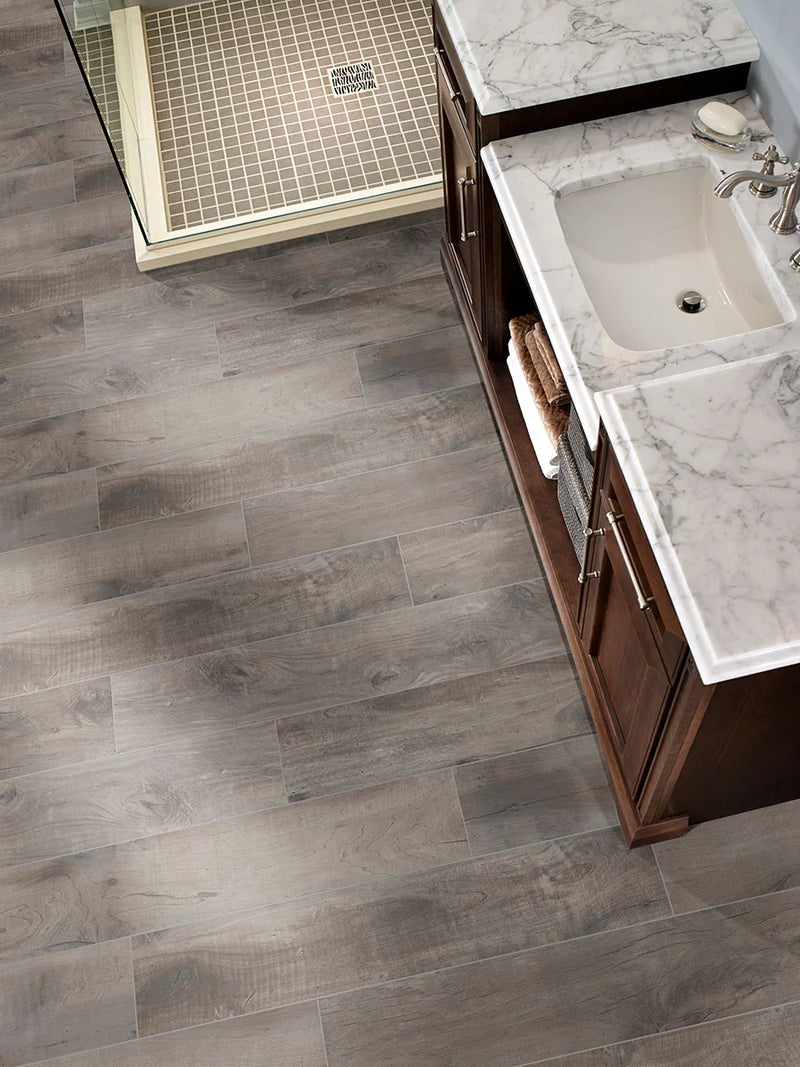 Country River Stone 6x36 Matte Porcelain Wood Look Floor Tile