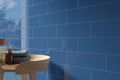 Crackle Series Electric Blue 4x12 Polished Porcelain Tile