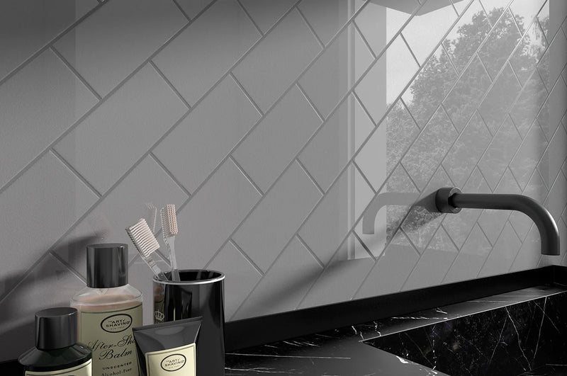 Crackle Series White 4x12 Polished Porcelain Tile