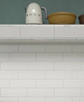 Crackle Series White 4x12 Polished Porcelain Tile
