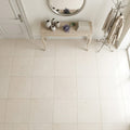Crema Caliza Limestone Tile 24x24 Honed — Foyer floor