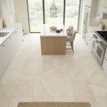 Crema Europa Limestone Tile 12x12 Honed 3/8 inch — Kitchen floor