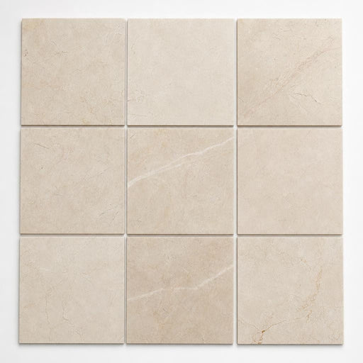 Crema Marfil 12x12 Classic Polished Marble Tile close-up
