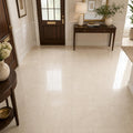 Crema Marfil 12x12 Classic Polished Marble Tile — Foyer floor