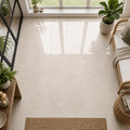 Crema Marfil 12x12 Classic Polished Marble Tile — Sunroom floor