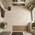 Crema Marfil 12x12 Honed Select Marble Tile — Mudroom floor