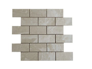 Crema Marfil 12x12 Polished Marble Drops Mosaic Tile