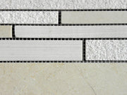 Crema Marfil 12x12 Polished Marble Drops Mosaic Tile