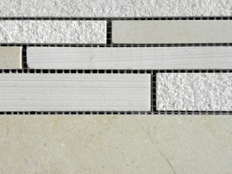 Crema Marfil 12x12 Polished Marble Drops Mosaic Tile