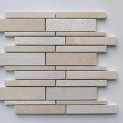 Crema Marfil 12x12 Various Marble Deco Strips Mosaic Tile