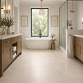 Crema Marfil 12x24 Honed Select Marble Tile — Primary Bath floor