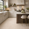 Crema Marfil 12x24 Polished Select Marble Tile — Kitchen floor