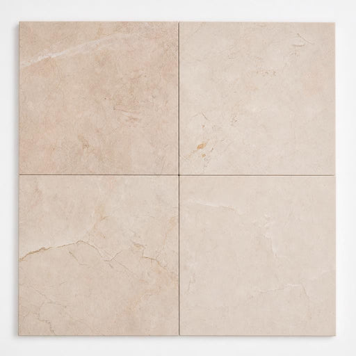 Crema Marfil 18x18 Polished Classic Marble Tile close-up