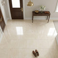 Crema Marfil Classic 12x12 Polished Marble Tile — Foyer floor