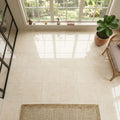 Crema Marfil Classic 12x12 Polished Marble Tile — Sunroom floor