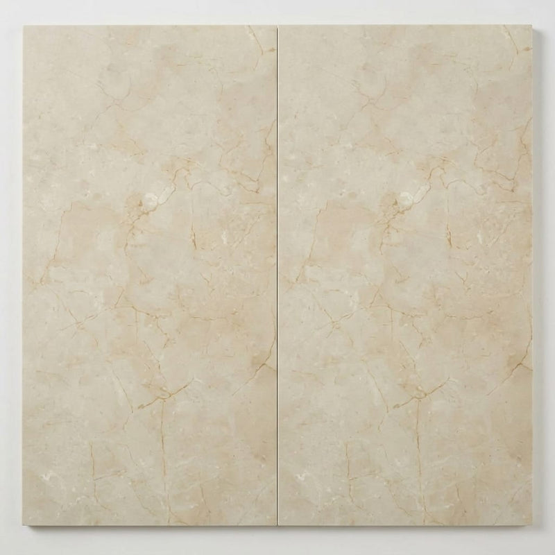 Crema Marfil Classic 12x24 Honed Marble Tile close-up