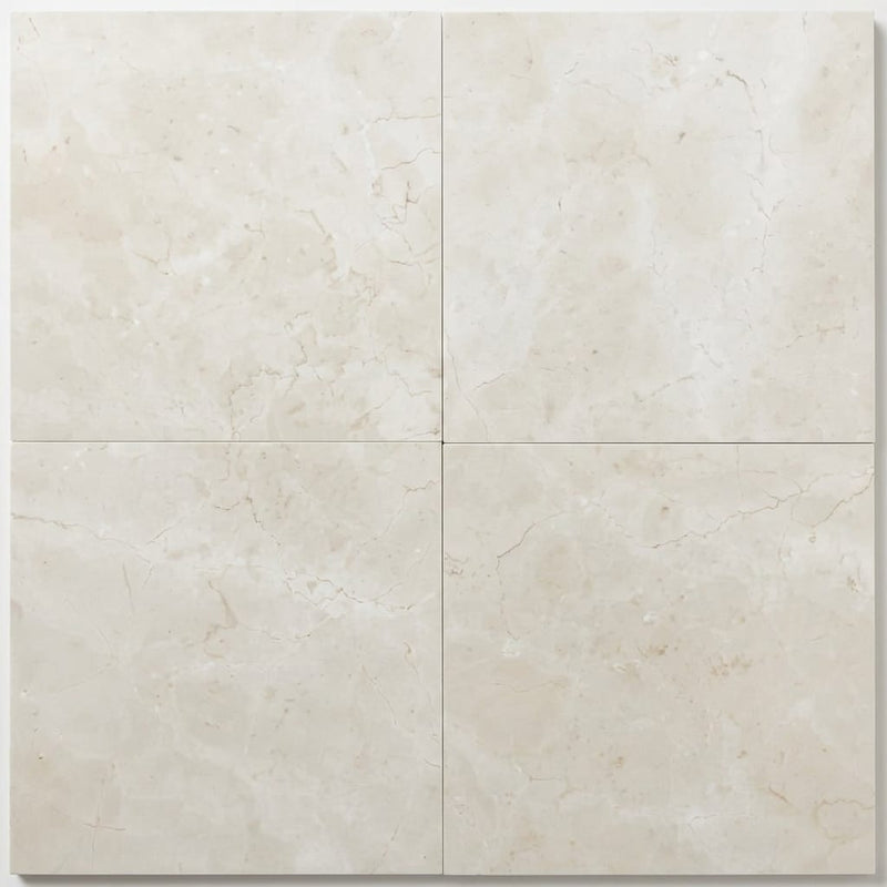 Crema Marfil Classic 18x18 Honed Marble Tile close-up