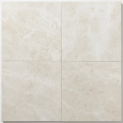 Crema Marfil Classic 18x18 Honed Marble Tile close-up