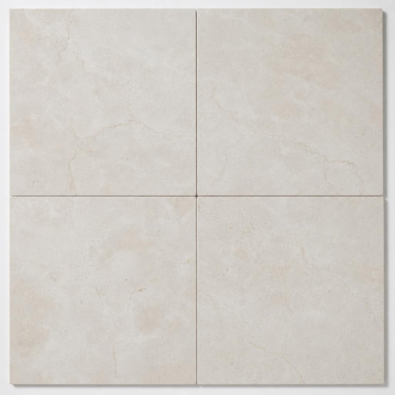 Crema Marfil Ivory Select 18x18 Natural Veined Marble Tile close-up