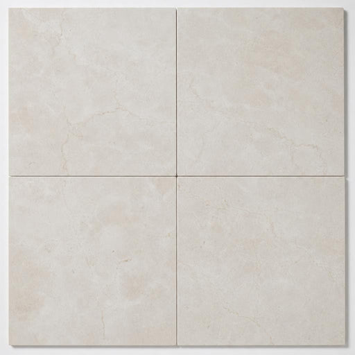 Crema Marfil Ivory Select 18x18 Natural Veined Marble Tile close-up