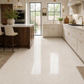 Crema Marfil Ivory Select 18x18 Natural Veined Marble Tile — Kitchen floor