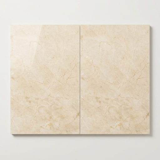 Crema Marfil Marble Tile 16x24 Polished 3/4 inch close-up