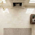 Crema Marfil Marble Tile 16x24 Polished 3/4 inch — Living Room floor