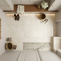 Crema Marfil Select 12x12 Tumbled Marble Tile — Mudroom floor
