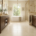 Crema Marfil Select 23.75x12 Honed Marble Tile 12x24 — Primary Bath floor