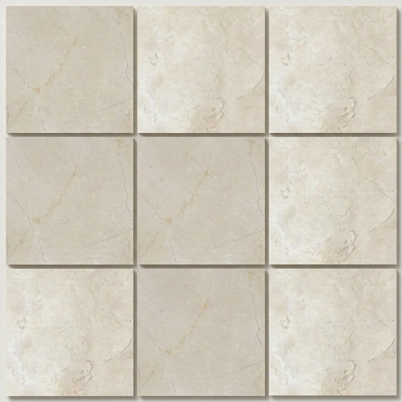 Crema Marfil Select Marble Tile 12x12 Honed close-up