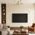 Crema Marfil Select Marble Tile 12x24 Honed — Living Room feature wall