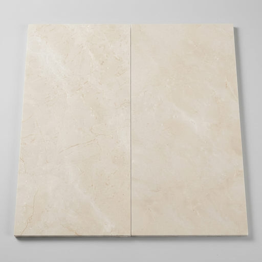 Crema Marfil Select Marble Tile 12x24 Polished close-up