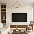 Crema Marfil Select Marble Tile 12x24 Polished — Living Room feature wall