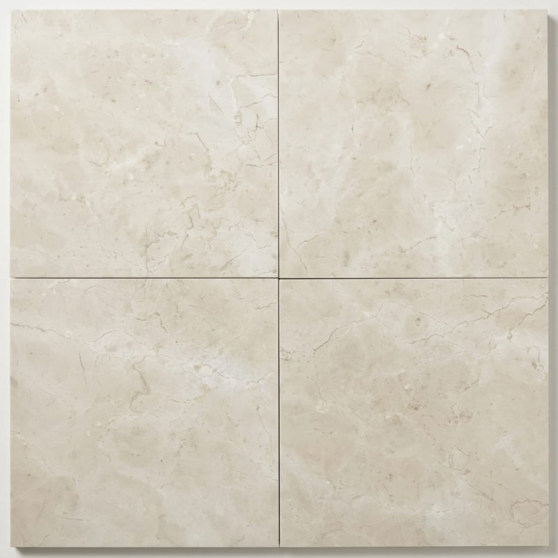 Crema Marfil Select Marble Tile 18x18 Honed close-up