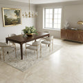 Crema Marfil Select Marble Tile 18x18 Honed — Dining Room floor
