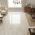 Crema Marfil Select Marble Tile 18x18 Honed — Family Room floor
