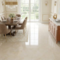 Crema Marfil Select Marble Tile 18x18 Polished — Dining Room floor