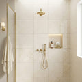 Crema Marfil Select Marble Tile 24x24 Polished — Bathroom shower wall