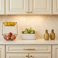 Crema Marfil (Spanish) Marble 1x2 Cream Honed Diamond / Rhomboid Mosaic — Kitchen backsplash
