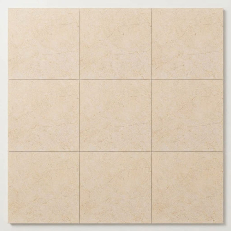 Crema Marfil (Spanish) Marble 12x12 Cream Honed Tile close-up